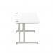 Impulse 1600 x 800mm Straight Desk White Top Silver Cantilever Leg I000307 61765DY