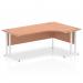 Impulse Contract Right Hand Crescent Cantilever Desk W1800 x D1200 x H730mm Beech FinishWhite Frame - I001878 61877DY