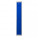 Phoenix PL Series 1 Column 1 Door Personal Locker Grey Body Blue Door with Key Lock PL1130GBK 61888PH