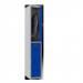 Phoenix PL Series 1 Column 2 Door Personal Locker Grey Body Blue Doors with Key Locks PL1230GBK 