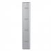 Phoenix PL Series 1 Column 4 Door Personal locker in Grey with Key Locks PL1430GGK 