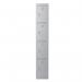 Phoenix PL Series 1 Column 4 Door Personal locker in Grey with Key Locks PL1430GGK 61923PH