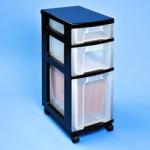 Really Useful Storage Tower 7L 12L 25L Black Frame - DT1x7+1x12+1x25BKCLCB 61949RU