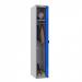 Phoenix PL Series 1 Column 1 Door Personal Locker Grey Body Blue Door with Combination Lock PL1130GBC 