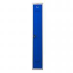 Phoenix PL Series 1 Column 1 Door Personal Locker Grey Body Blue Door with Combination Lock PL1130GBC 61951PH