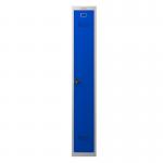 Phoenix PL Series 1 Column 1 Door Personal Locker Grey Body Blue Door with Combination Lock PL1130GBC 61951PH