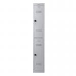 Phoenix PL Series 1 Column 2 Door Personal Locker in Grey with Combination Locks PL1230GGC 61965PH