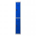 Phoenix PL Series 1 Column 2 Door Personal Locker Grey Body Blue Doors with Combination Locks PL1230GBC 61972PH