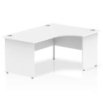 Impulse 1600mm Right Crescent Desk White Top Panel End Leg I000410 61975DY