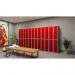 Phoenix PL Series 1 Column 2 Door Personal Locker Grey Body Red Doors with Combination Locks PL1230GRC 