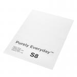 Purely Everyday A4 Single Integrated Label S8 One Integral Hotmelt Label Perforated 190 x 90mm White (Pack 1000) 62159SM