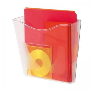 Deflecto A4 Portrait Antimicrobial Wall Pocket Literature File Crystal
