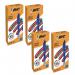 Bic 4 Colours Smooth Pro Blue Barrel Ballpoint Pen 1.0mm Tip 0.32mm Line BlackBlueGreenRed Ink (Pack 12) 4 for the price of 3 - 524091x4 62180XX
