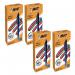 Bic 4 Colours Smooth Pro Black Barrel Ballpoint Pen 1.0mm Tip 0.32mm Line BlackBlueGreenRed Ink (Pack 12) 4 for the price of 3 - 524095x4 62187XX