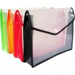 SECO Expandable Popper Wallet Foolscap Assorted Colours (Pack 4) - EPW-AST 62201SS