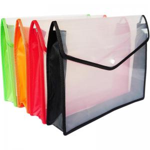 SECO Expandable Popper Wallet Foolscap Assorted Colours Pack 4 -