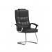 Moore Deluxe Soft Bonded Leather Cantilever Visitor Chair with Arms Black - KC0152 62269DY