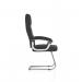 Moore Deluxe Soft Bonded Leather Cantilever Visitor Chair with Arms Black - KC0152 62269DY