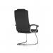 Moore Deluxe Soft Bonded Leather Cantilever Visitor Chair with Arms Black - KC0152 62269DY