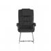 Moore Deluxe Soft Bonded Leather Cantilever Visitor Chair with Arms Black - KC0152 62269DY