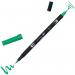 Tombow ABT Dual Brush Pen Water Based Brush Pen with Two Tips Green (Single Pen) - ABT-296 62355SQ