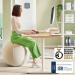 Leitz Ergo Active Sitting Ball 75cm Anti-Roll-Away Light Grey - 65430085 62404AC
