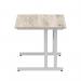 Impulse 1000 x 800mm Straight Desk Grey Oak Top Silver Cantilever Leg I003789 62507DY