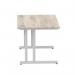 Impulse 1200 x 800mm Straight Desk Grey Oak Top Silver Cantilever Leg I003066 62549DY