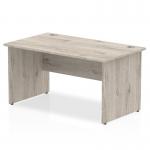 Impulse 1400 x 800mm Straight Desk Grey Oak Top Panel End Leg I003087 62584DY