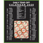 The ValueX daily tear off desk calendar features a compact size of 184 x 149mm and displays the year 2026. The modern design and white background make it easy to read and the tear off feature adds convenience. Perfect for staying organized and on schedule.
