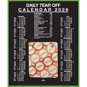 ValueX Daily Tear Off Desk Calendar 184 x 149mm 2026 - DTO 62796SY