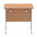 Impulse 800 x 600mm Straight Desk Oak Top Silver Cantilever Leg MI002904 62955DY