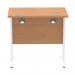 Impulse 800 x 600mm Straight Desk Oak Top White Cantilever Leg MI002905 62962DY