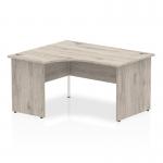 Impulse 1400mm Left Crescent Desk Grey Oak Top Panel End Leg I003867 62969DY