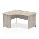 Impulse 1400mm Left Crescent Desk Grey Oak Top Panel End Leg I003867 62969DY