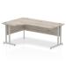 Impulse 1800mm Left Crescent Desk Grey Oak Top Silver Cantilever Leg I003134 63060DY