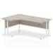 Impulse 1800mm Left Crescent Desk Grey Oak Top White Cantilever Leg I003528 63067DY