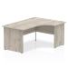 Impulse 1600mm Right Crescent Desk Grey Oak Top Panel End Leg I003142 63137DY