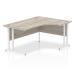 Impulse 1600mm Right Crescent Desk Grey Oak Top White Cantilever Leg I003527 63151DY