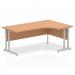 Impulse 1800mm Right Crescent Desk Oak Top Silver Cantilever Leg I000825 63207DY