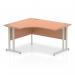 Impulse 1400mm Left Crescent Desk Beech Top Silver Cantilever Leg I003818 63228DY