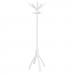 The picture shows a sleek and modern Alba Cafe Coat Stand with 5 double pegs in a crisp white color. The stand is sturdy and tall with plenty of space to hang coats and hats. It would make a great addition to any hallway or entryway.