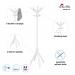 Alba Cafe Coat Stand 5 Double Pegs White - PMCAFE BC 63440AL