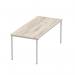 Impulse 1800mm Straight Table Grey Oak Top Silver Box Frame Leg I003262 63529DY