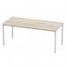 Impulse 1800mm Straight Table Grey Oak Top Silver Box Frame Leg I003262 63529DY