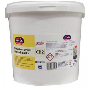 Jeyes Professional Sanilav Urinal Channel Blocks 3kg Citrus Zest -
