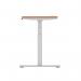 Dynamic Air 1200 x 600mm Height Adjustable Desk Beech Top Cable Ports Silver Leg HA01121 63641DY