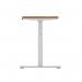 Dynamic Air 1200 x 600mm Height Adjustable Desk Walnut Top Cable Ports Silver Leg HA01125 63669DY