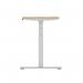 Dynamic Air 1200 x 600mm Height Adjustable Desk Maple Top Cable Ports Silver Leg HA01133 63725DY