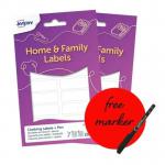 Avery Clothing Labels and Pen 45x13mm White (Pack 72 and Free Pen) - ETVET36X2PEN.UK 63937AV